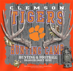 Clemson Tigers T-Shirts - Hunting Camp Football - Bragged About Here