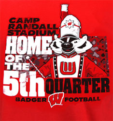 Wisconsin Badgers Football T-Shirts - Home Of The 5th Quarter